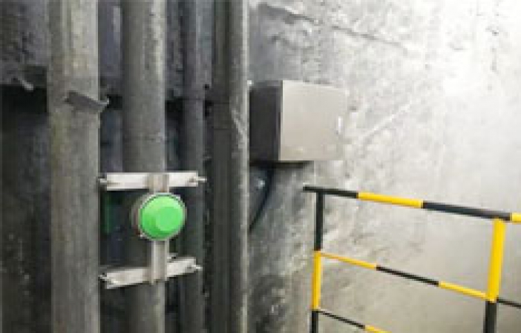 Na-22放射性儀表礦山充填管道密度測量現(xiàn)場